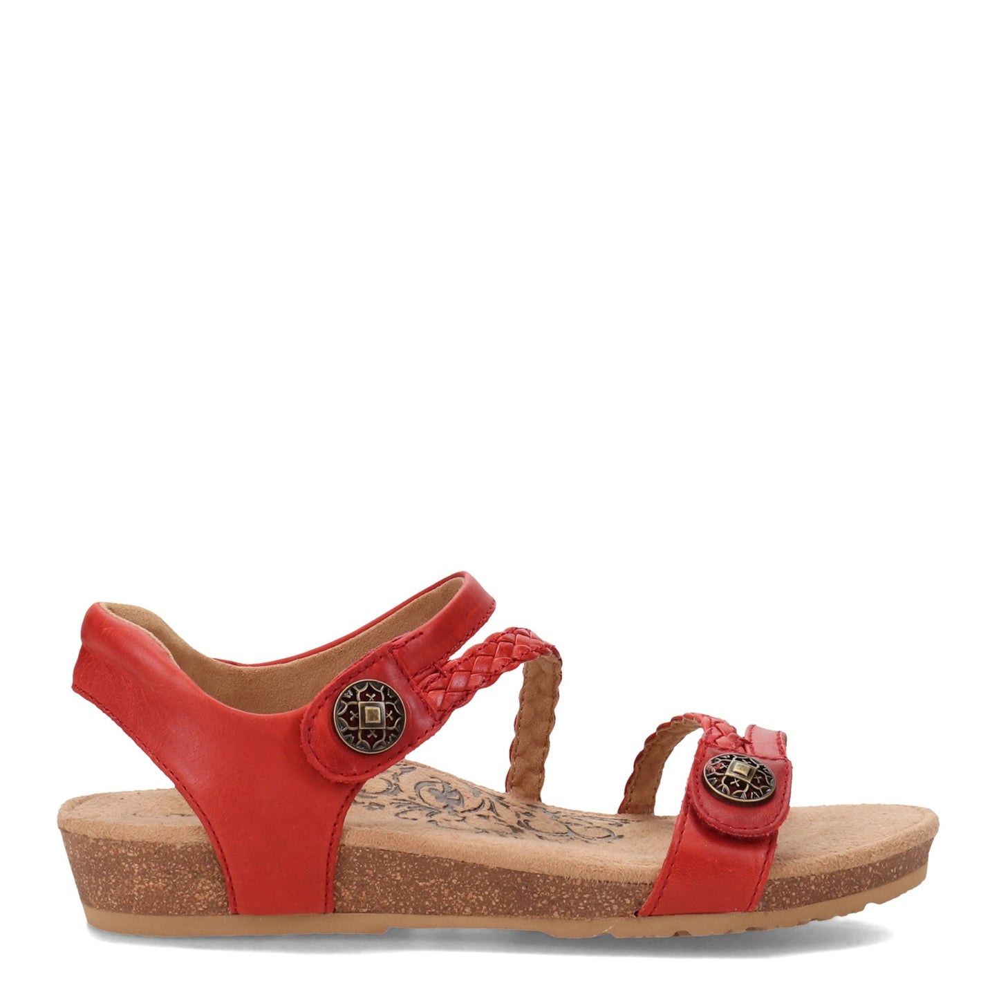 Peltz Shoes  Women's Aetrex Jillian Sandal RED SC368