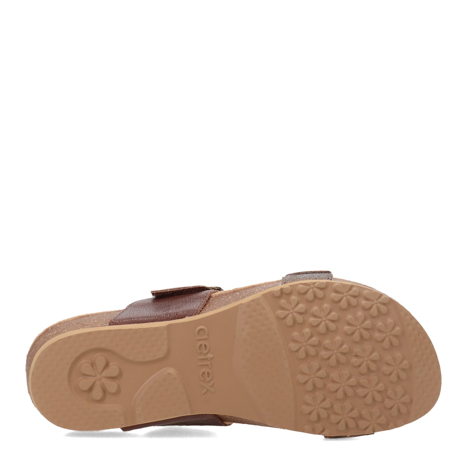 Peltz Shoes  Women's Aetrex Daisy Sandal BROWN SC542