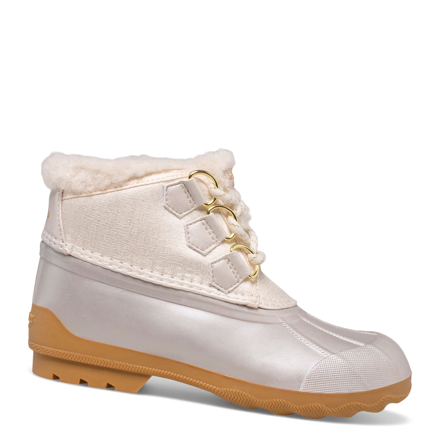 Peltz Shoes  Girl's Sperry Kids Port Alpine Boot - Little Kid & Big Kid WHITE SCK166207