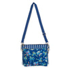 Peltz Shoes  Women's Sun N Sand Funky Palms 2 Piece Crossbody BLUE SD4711