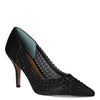 Peltz Shoes  Women's J Renee Sesily Pump Black Satin SESILY-SABLK