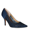 Peltz Shoes  Women's J Renee Sesily Pump Navy Satin SESILY-SANVY