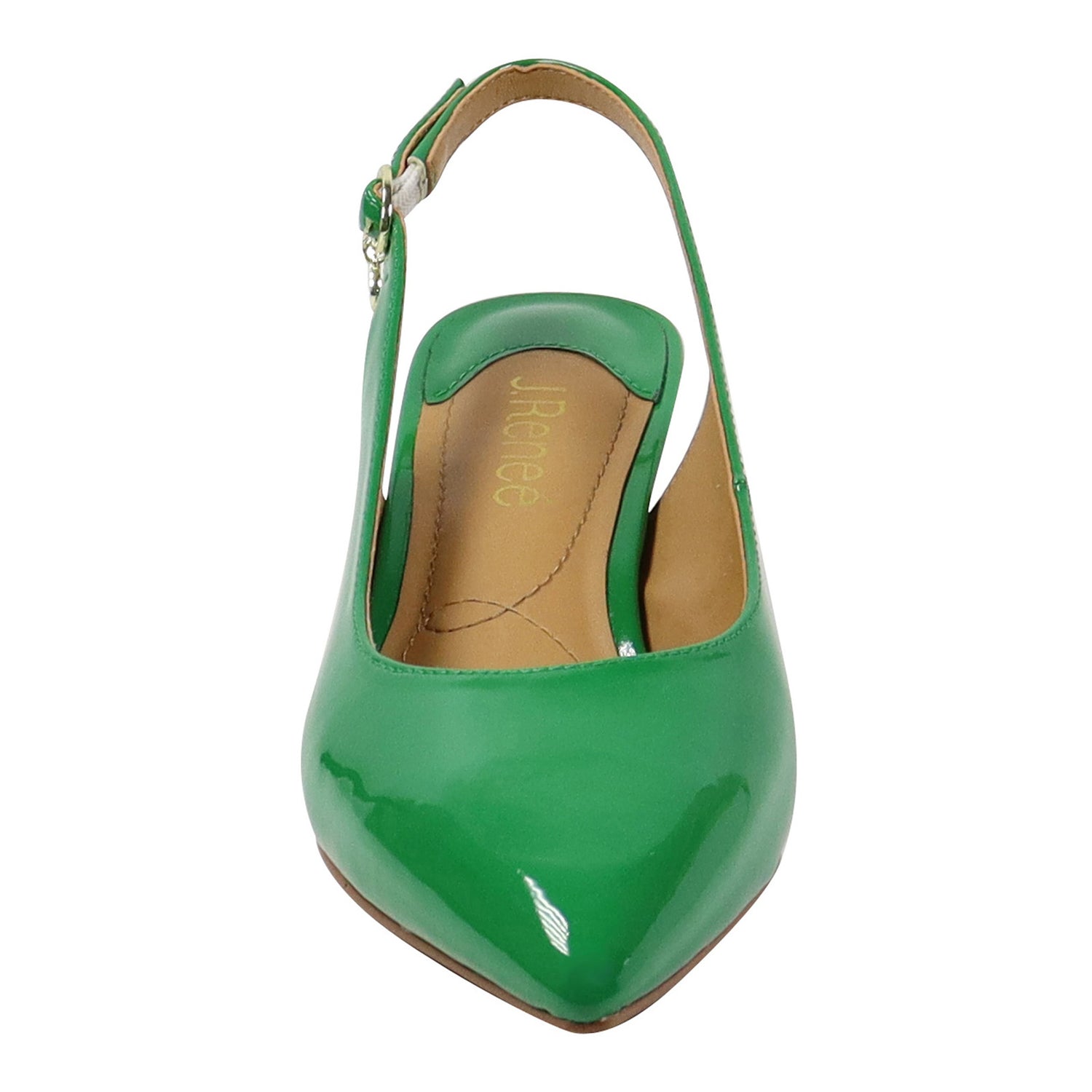 Peltz Shoes  Women's J Renee Shayanne Pump Green Patent SHAYAN-PAGRN
