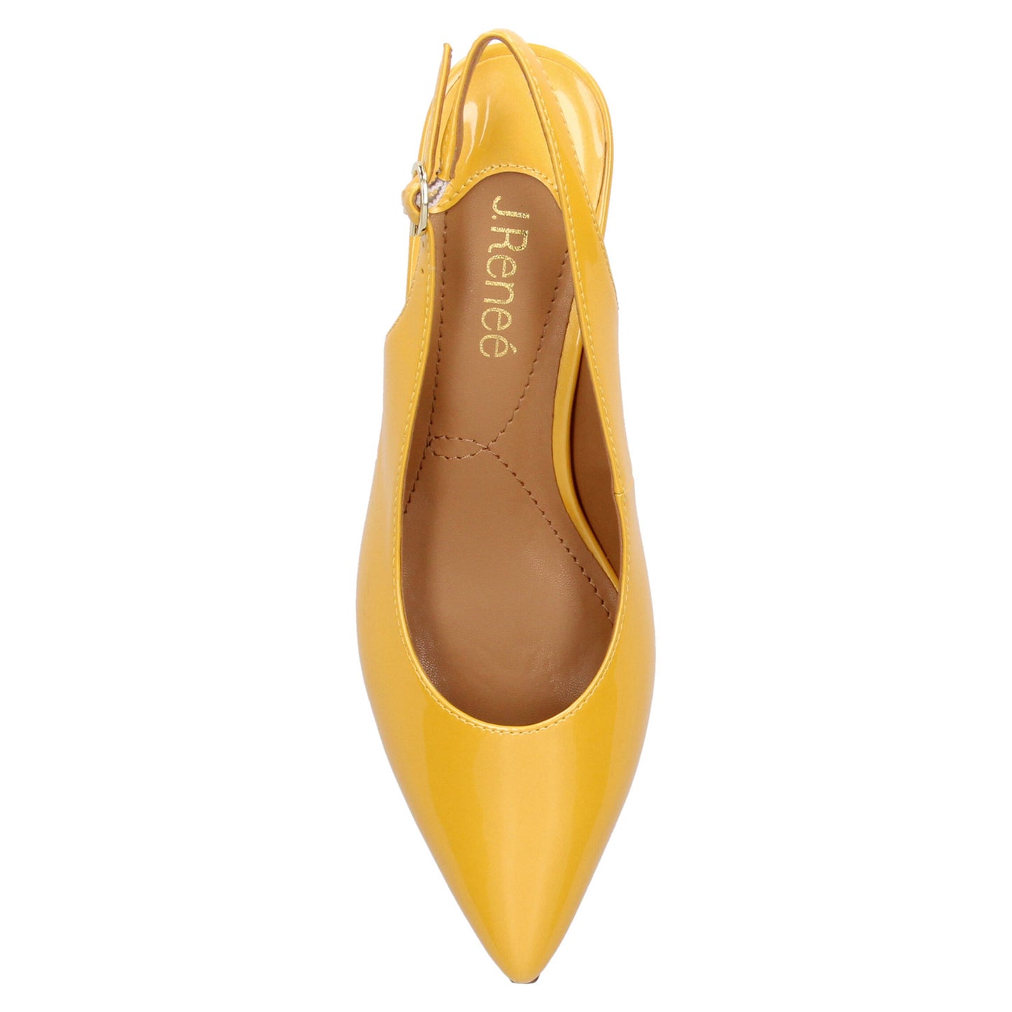 Peltz Shoes  Women's J Renee Shayanne Pump Yellow Patent SHAYAN-PALEM