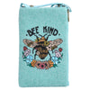 Peltz Shoes  Bamboo Trading Company Club Bag Turquoise SHB808