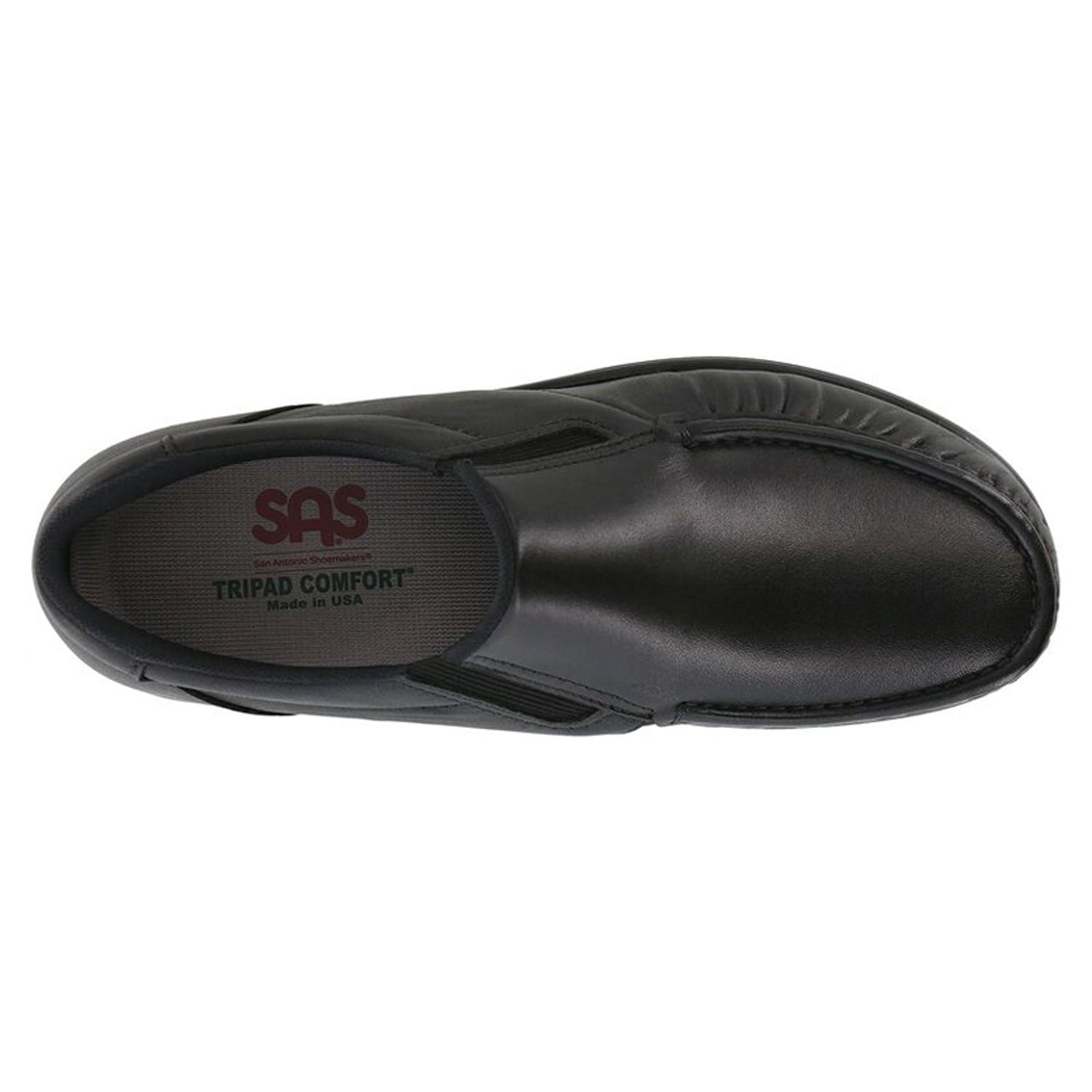 Peltz Shoes  Men's SAS Sidegore Loafer BLACK SMOOTH SIDEGORE BLKSM