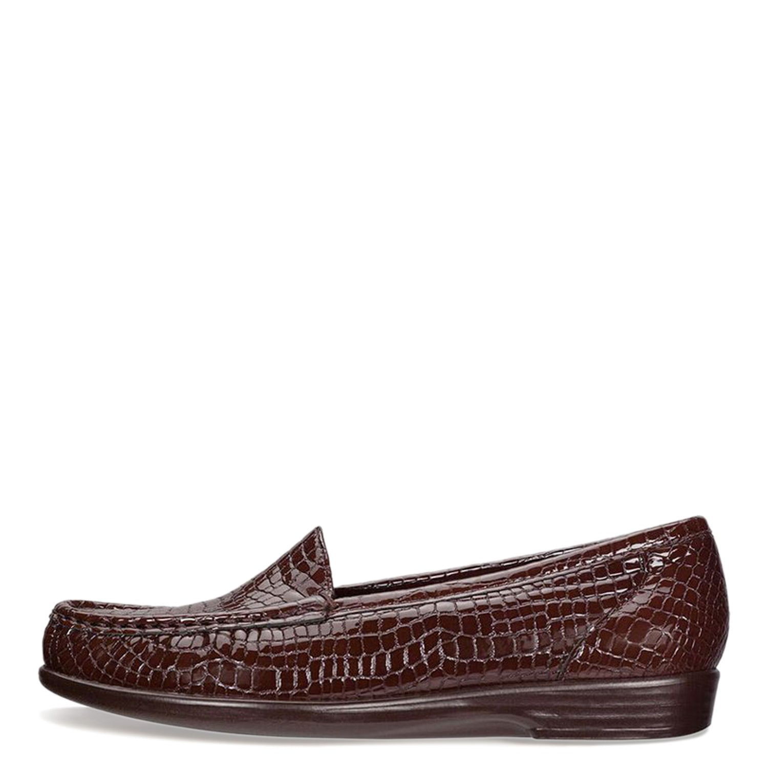 Peltz Shoes  Women's SAS Simplify Loafer BROWN CROC SIMPLIFY BRNCRC
