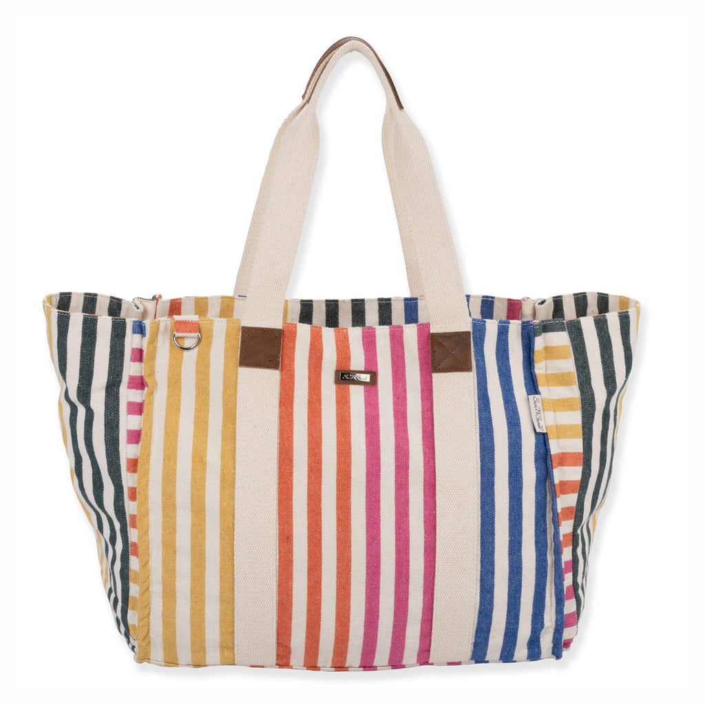 Women's Sun N Sand, Multi Stripes Tote