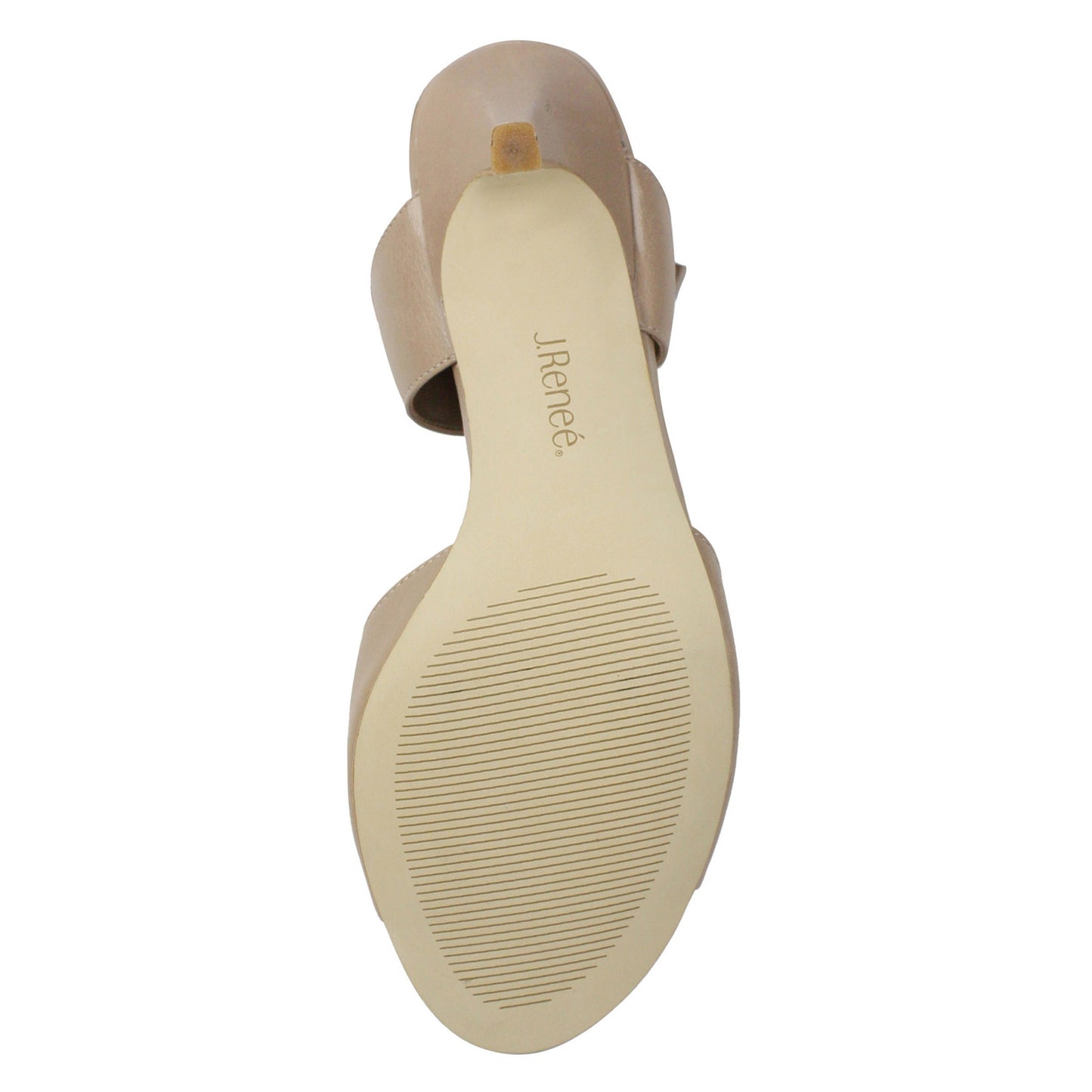 Peltz Shoes  Women's J Renee Soncino Sandal Nude Leather SONCIN-LENUD