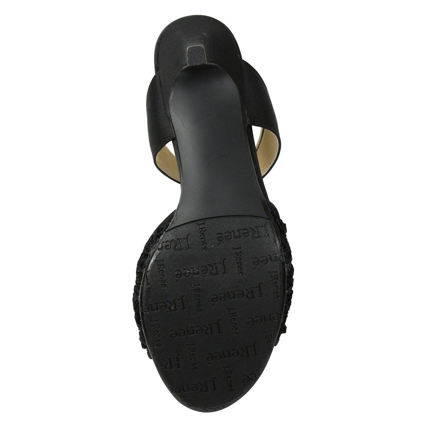 Peltz Shoes  Women's J Renee Soncino Sandal Black Lace SONCIN-SABLK