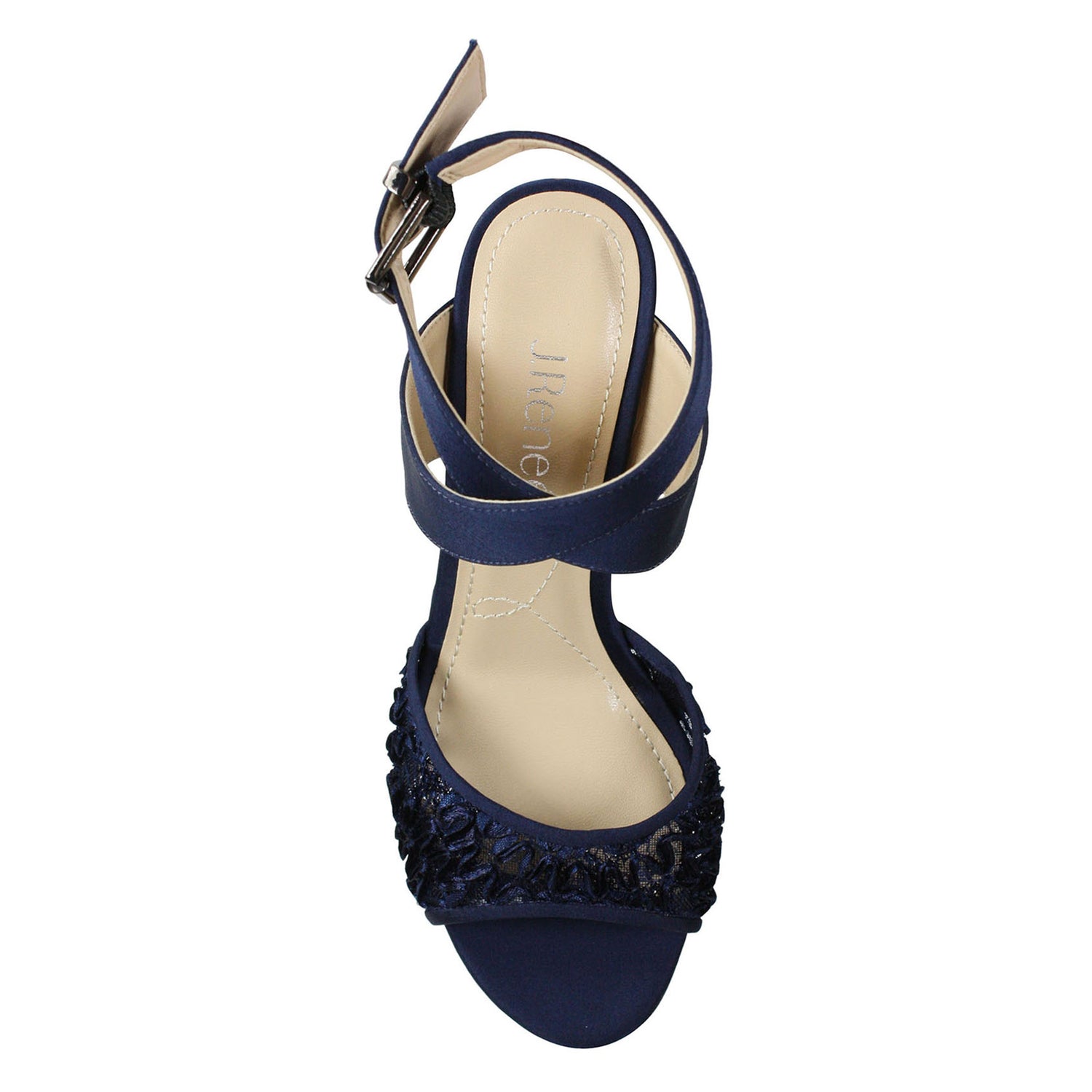Peltz Shoes  Women's J Renee Soncino Sandal Navy SONCIN-SANVY