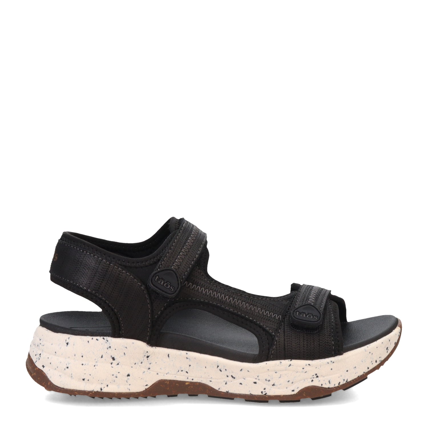 Peltz Shoes  Women's Taos Super Side Sandal Black SPS-14161-BLKE