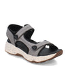Peltz Shoes  Women's Taos Super Side Sandal Grey Emboss SPS-14161-GRYE
