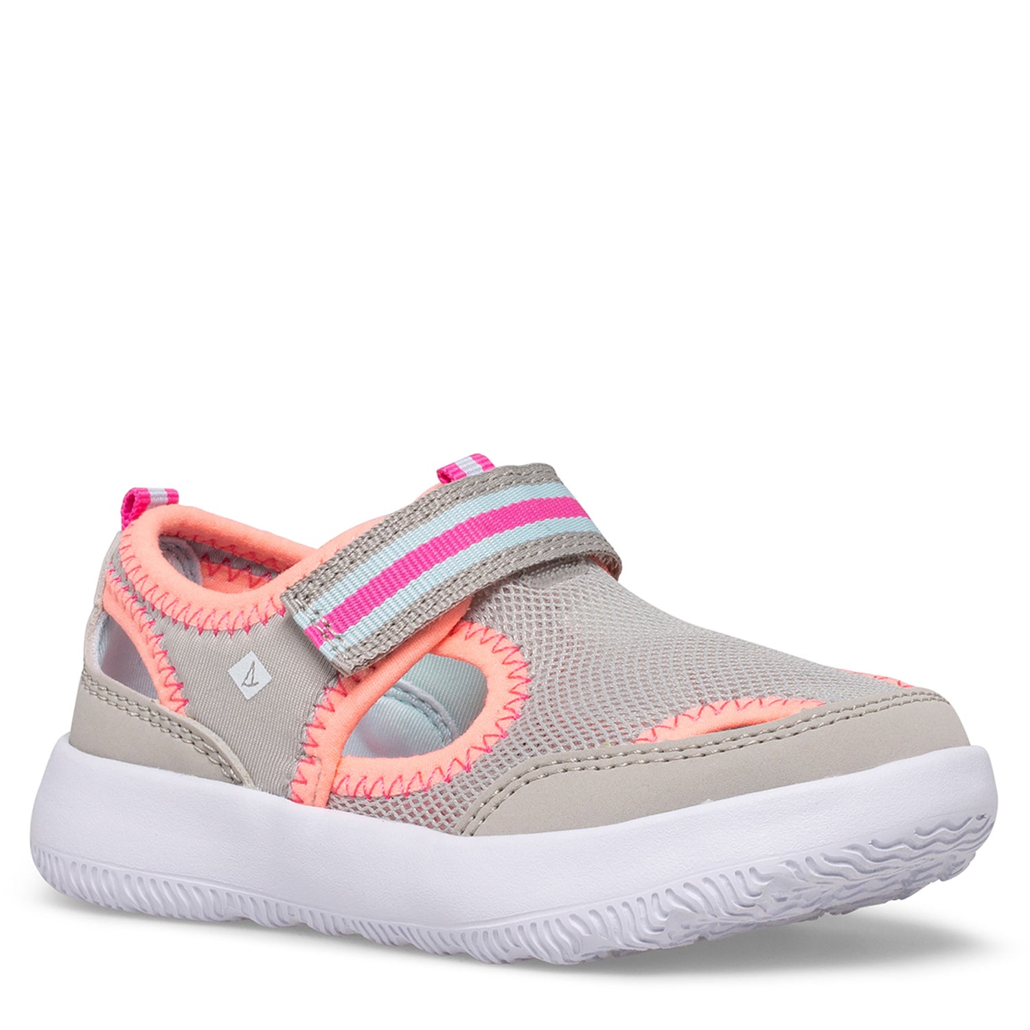 Peltz Shoes  Girl's Sperry Coastal Break Sandal - Toddler & Little Kid GREY MULTI STL165482