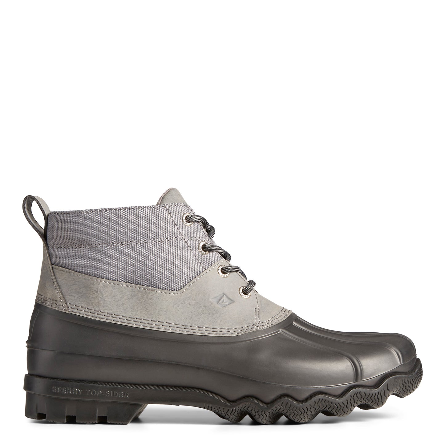 Peltz Shoes  Men's Sperry Brewster Low Boot GREY BLACK STS23645