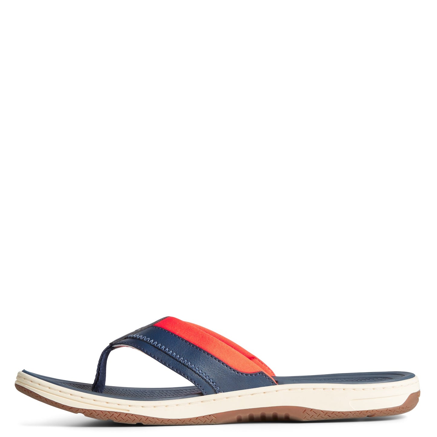 Peltz Shoes  Men's Sperry Havasu Sport Sandal NAVY ORANGE STS24078