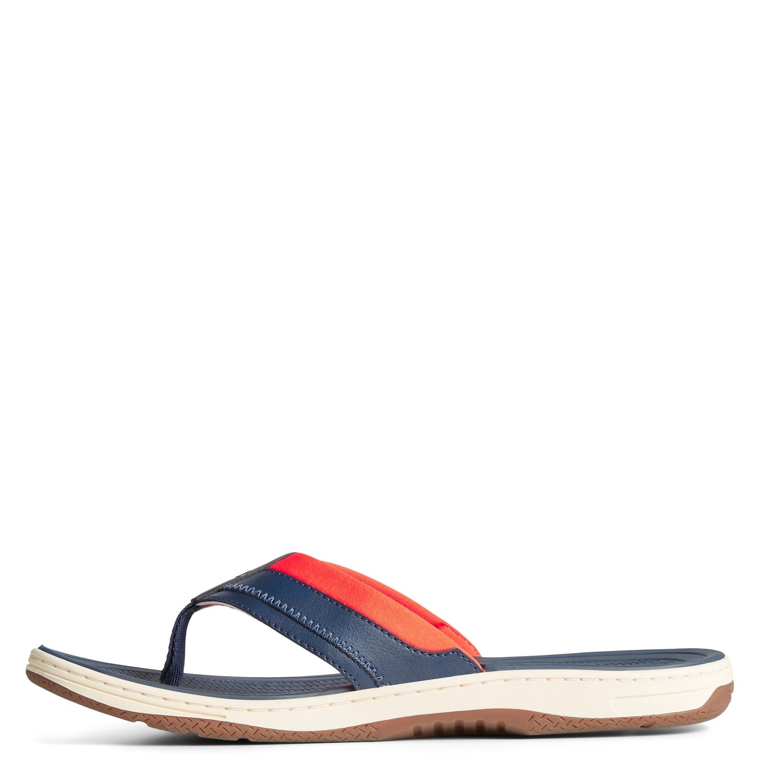 Peltz Shoes  Men's Sperry Havasu Sport Sandal NAVY ORANGE STS24078