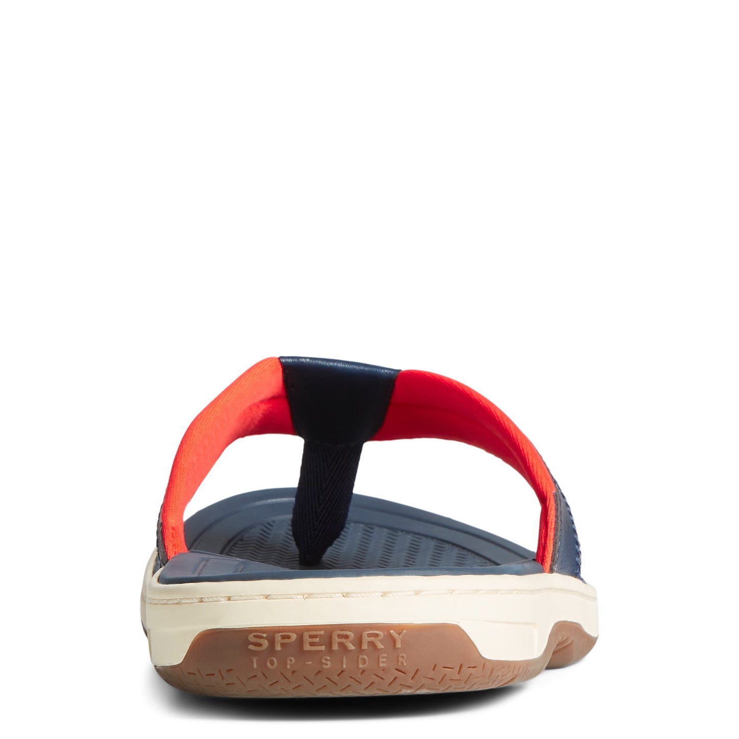 Peltz Shoes  Men's Sperry Havasu Sport Sandal NAVY ORANGE STS24078
