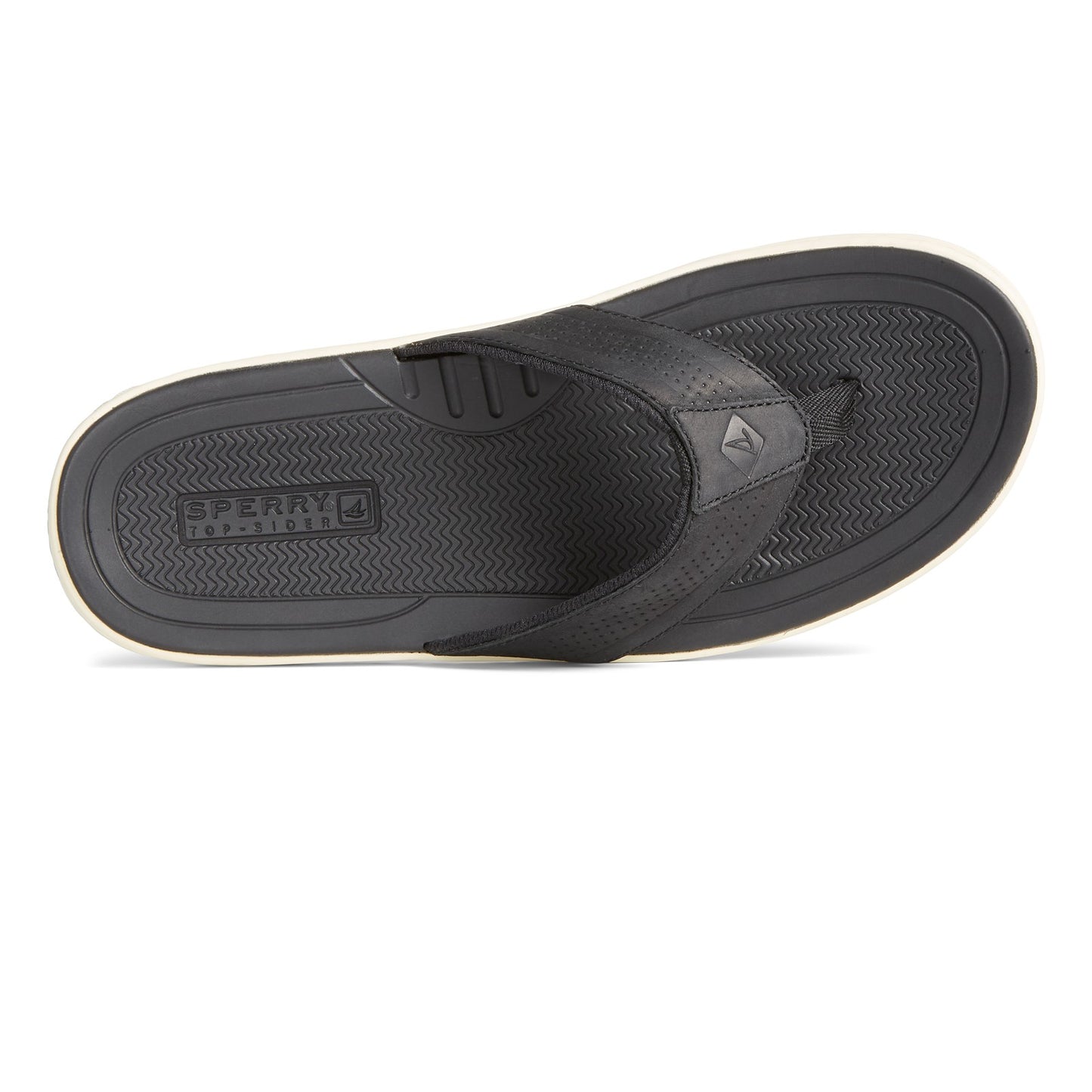 Peltz Shoes  Men's Sperry Havasu Perf Sandal BLACK STS24079