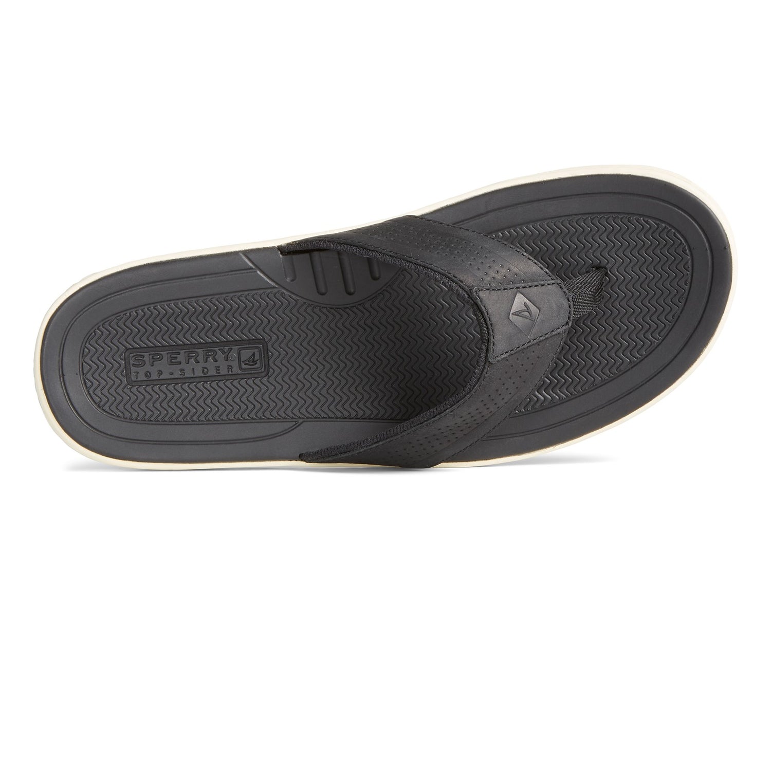 Peltz Shoes  Men's Sperry Havasu Perf Sandal BLACK STS24079