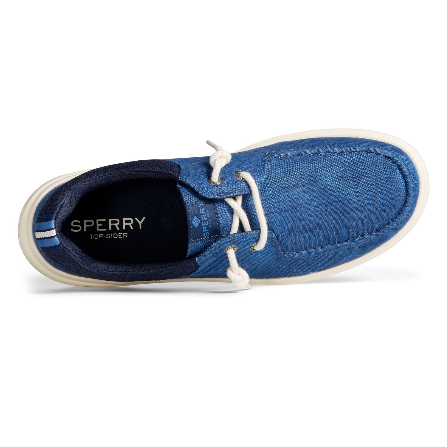 Peltz Shoes  Men's Sperry Captain's Moc Slip-On CHAMBRAY BLUE STS24084