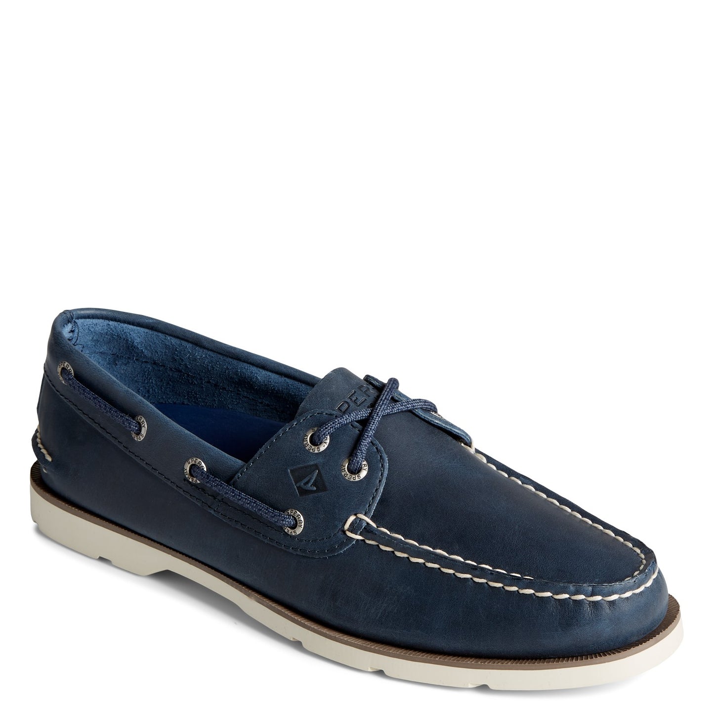 Peltz Shoes  Men's Sperry Leeward Boat Shoe NAVY STS24102