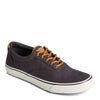 Peltz Shoes  Men's Sperry Striper II CVO Hemp Sneaker BLACK STS24174