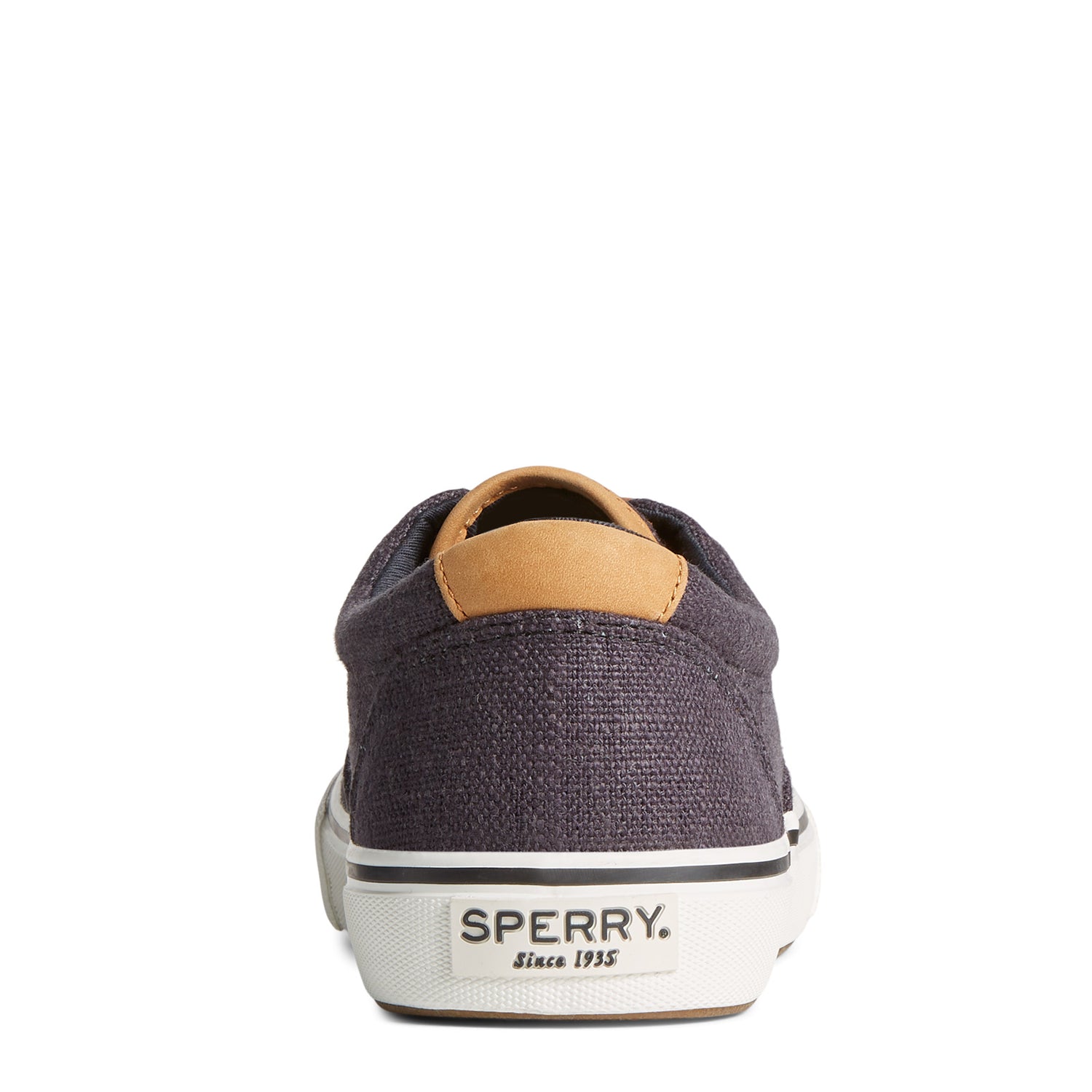 Peltz Shoes  Men's Sperry Striper II CVO Hemp Sneaker BLACK STS24174