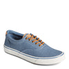 Peltz Shoes  Men's Sperry Striper II CVO Hemp Sneaker BLUE STS24175