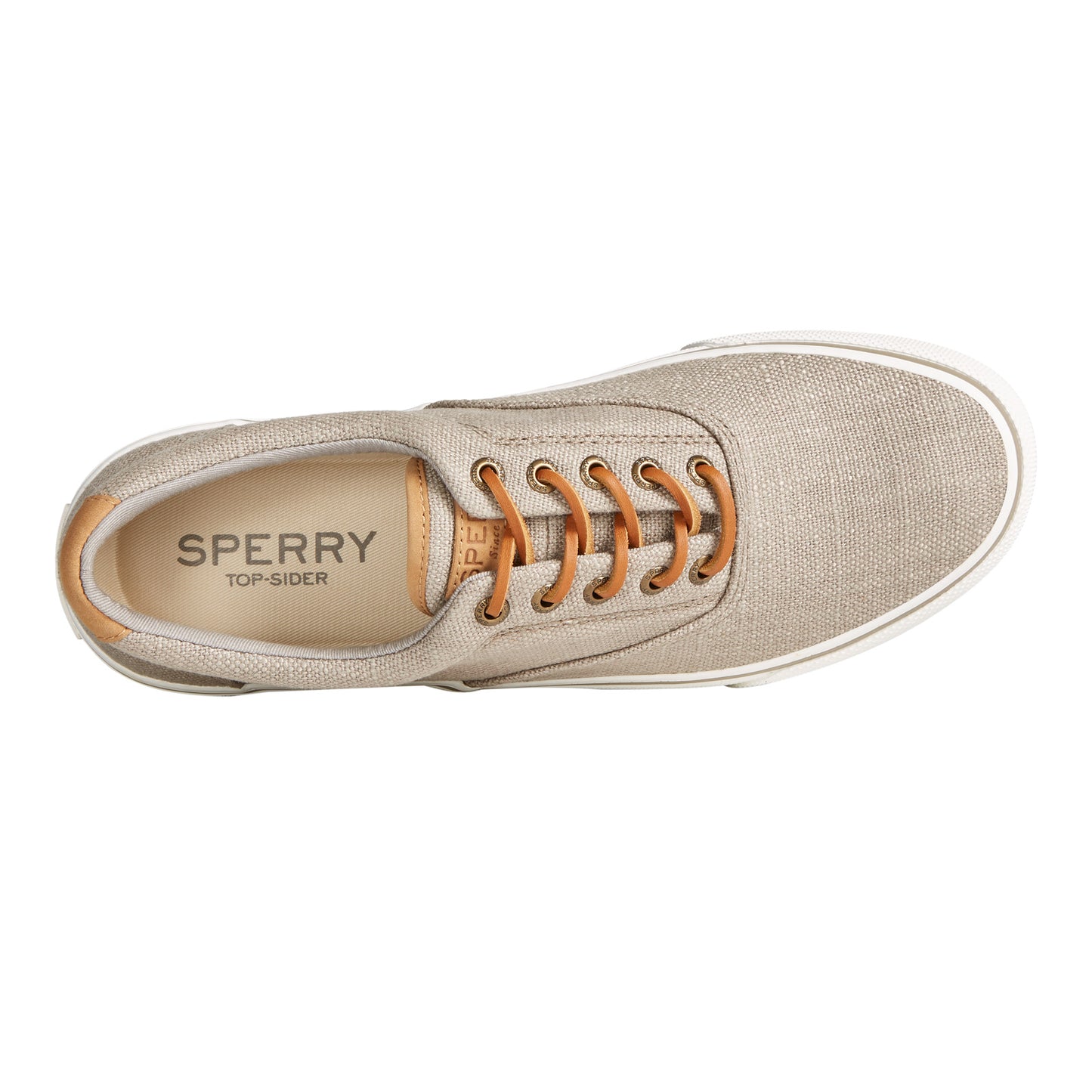 Peltz Shoes  Men's Sperry Striper II CVO Hemp Sneaker TAUPE STS24178