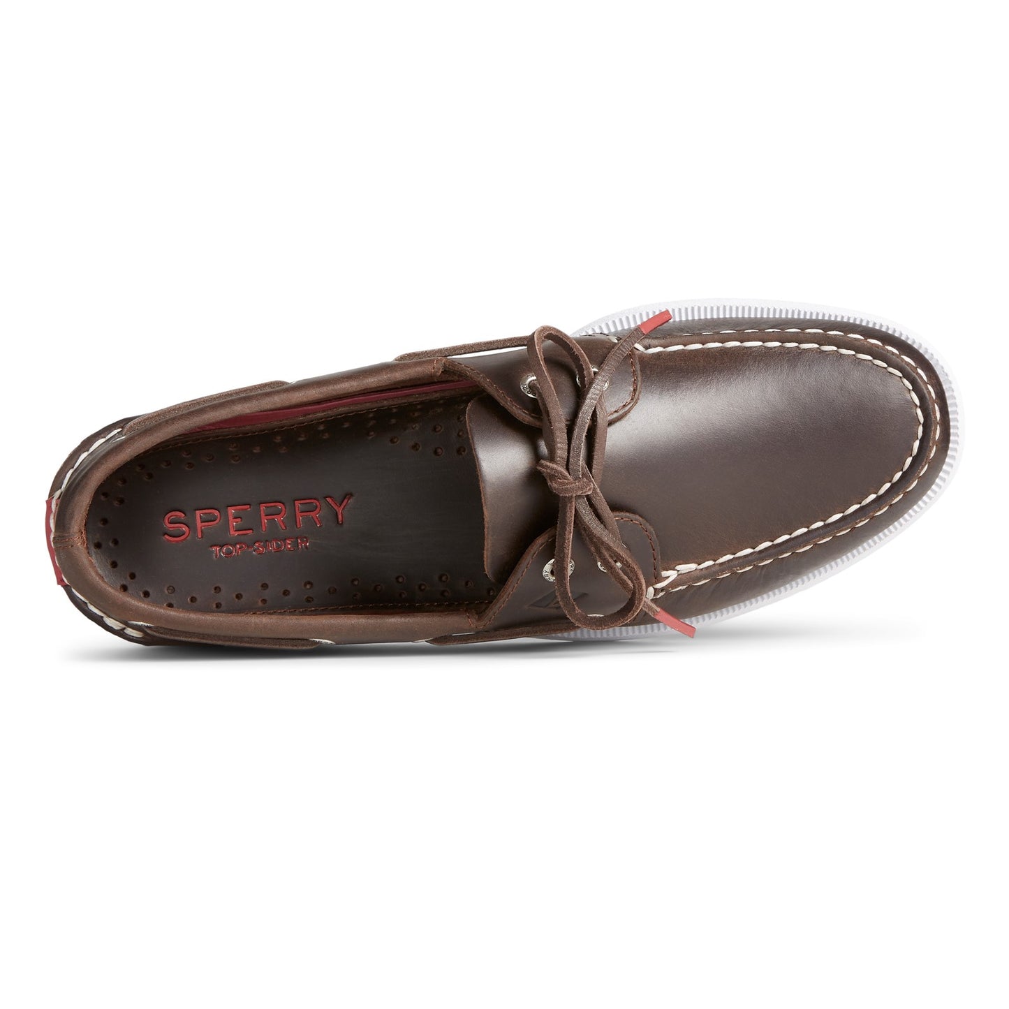 Peltz Shoes  Men's Sperry Authentic Original Boat Shoe BROWN PULLUP STS24246