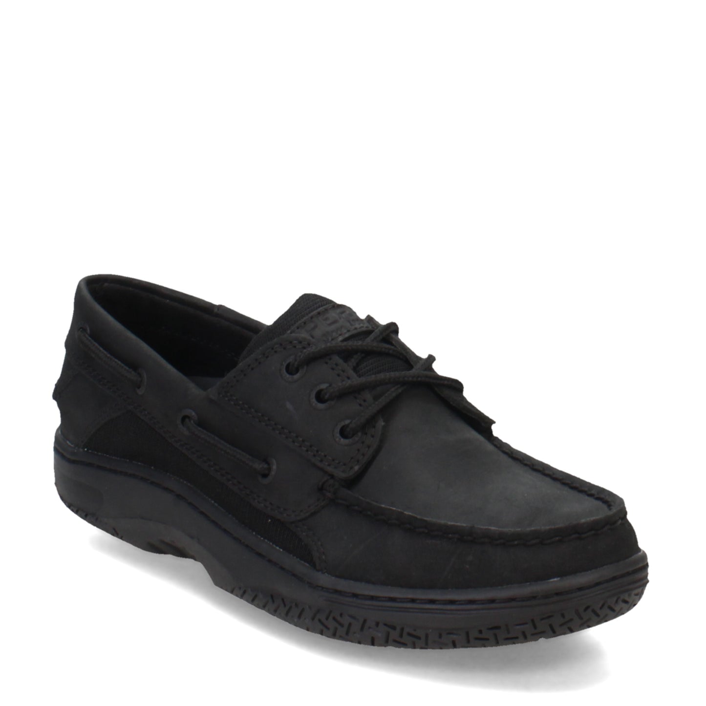 Peltz Shoes  Men's Sperry Billfish 3 Eye Boat Shoe Blackout STS24997