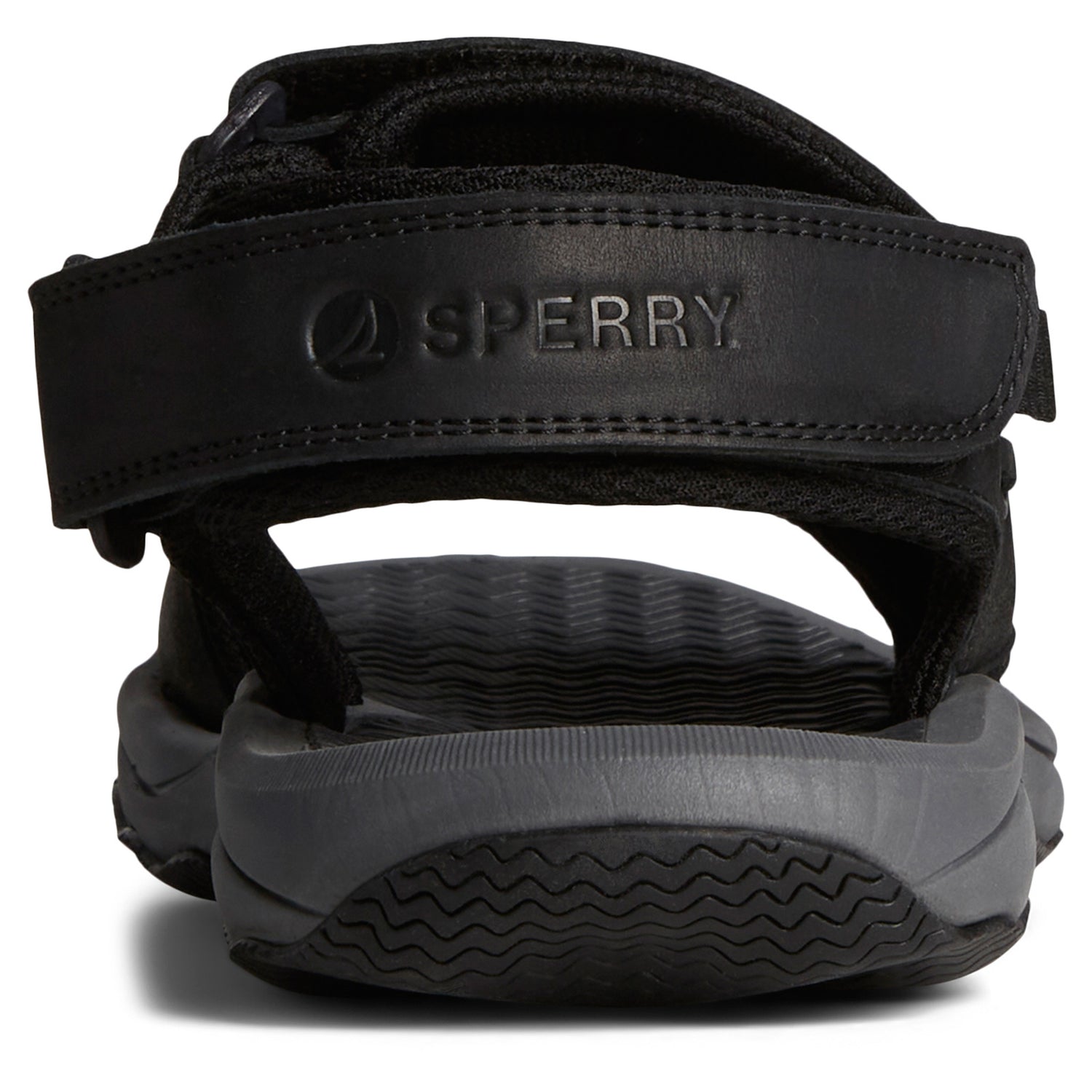 Peltz Shoes  Men's Sperry Rivington Sandal Black STS25112