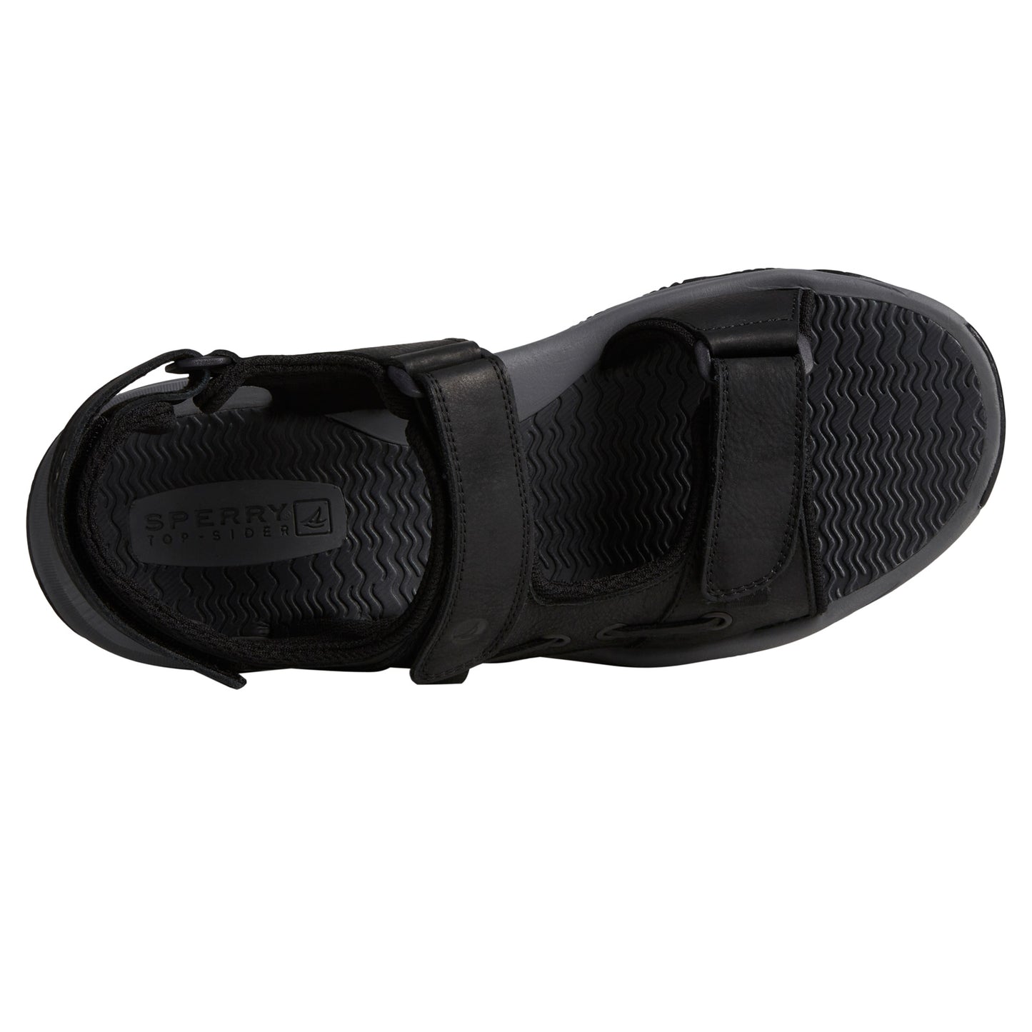 Peltz Shoes  Men's Sperry Rivington Sandal Black STS25112
