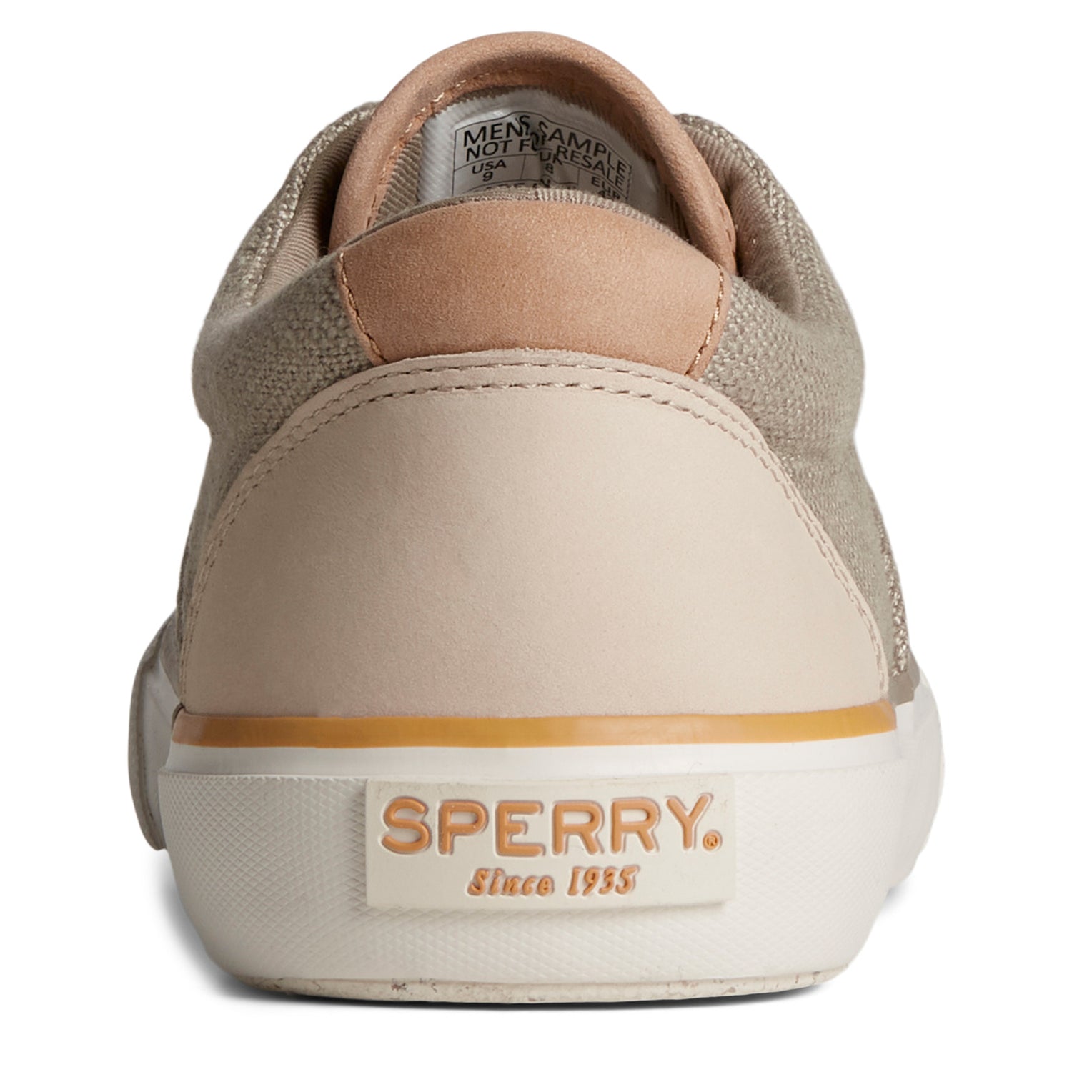 Peltz Shoes  Men's Sperry Striper II CVO SeaCycled Sneaker Taupe STS25167