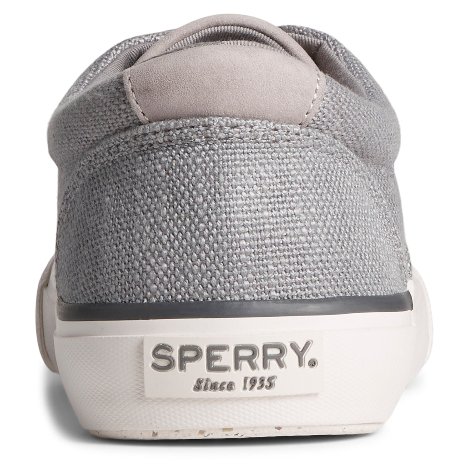 Peltz Shoes  Men's Sperry Striper II CVO SeaCycled Sneaker Grey STS25168