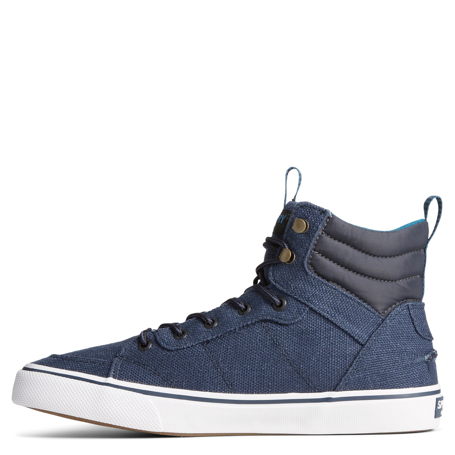 Peltz Shoes  Men's Sperry Striper II Hiker SeaCycled Boot Navy STS25247