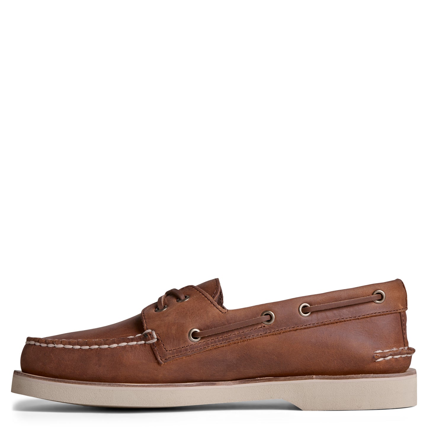 Peltz Shoes  Men's Sperry Authentic Plushwave Double Sole Boat Shoe DARK TAN STS25283
