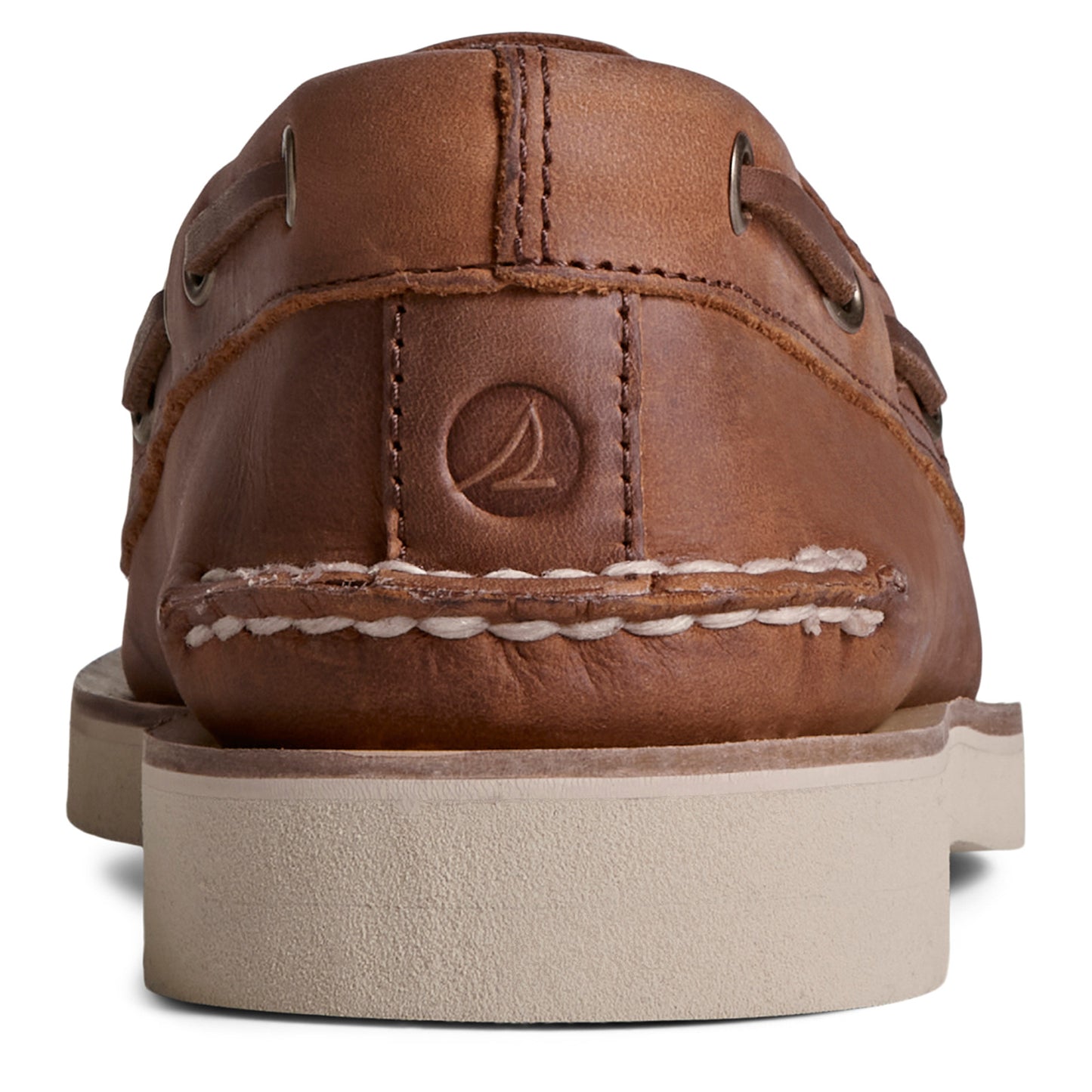 Peltz Shoes  Men's Sperry Authentic Plushwave Double Sole Boat Shoe DARK TAN STS25283