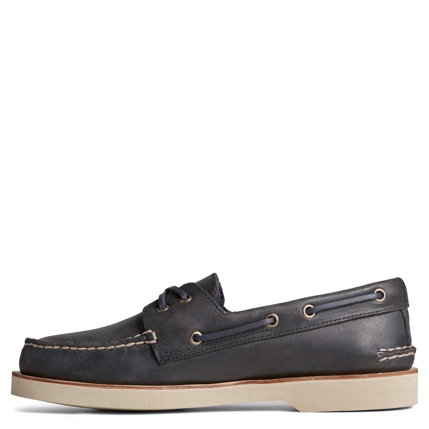Peltz Shoes  Men's Sperry Authentic Plushwave Double Sole Boat Shoe NAVY STS25284