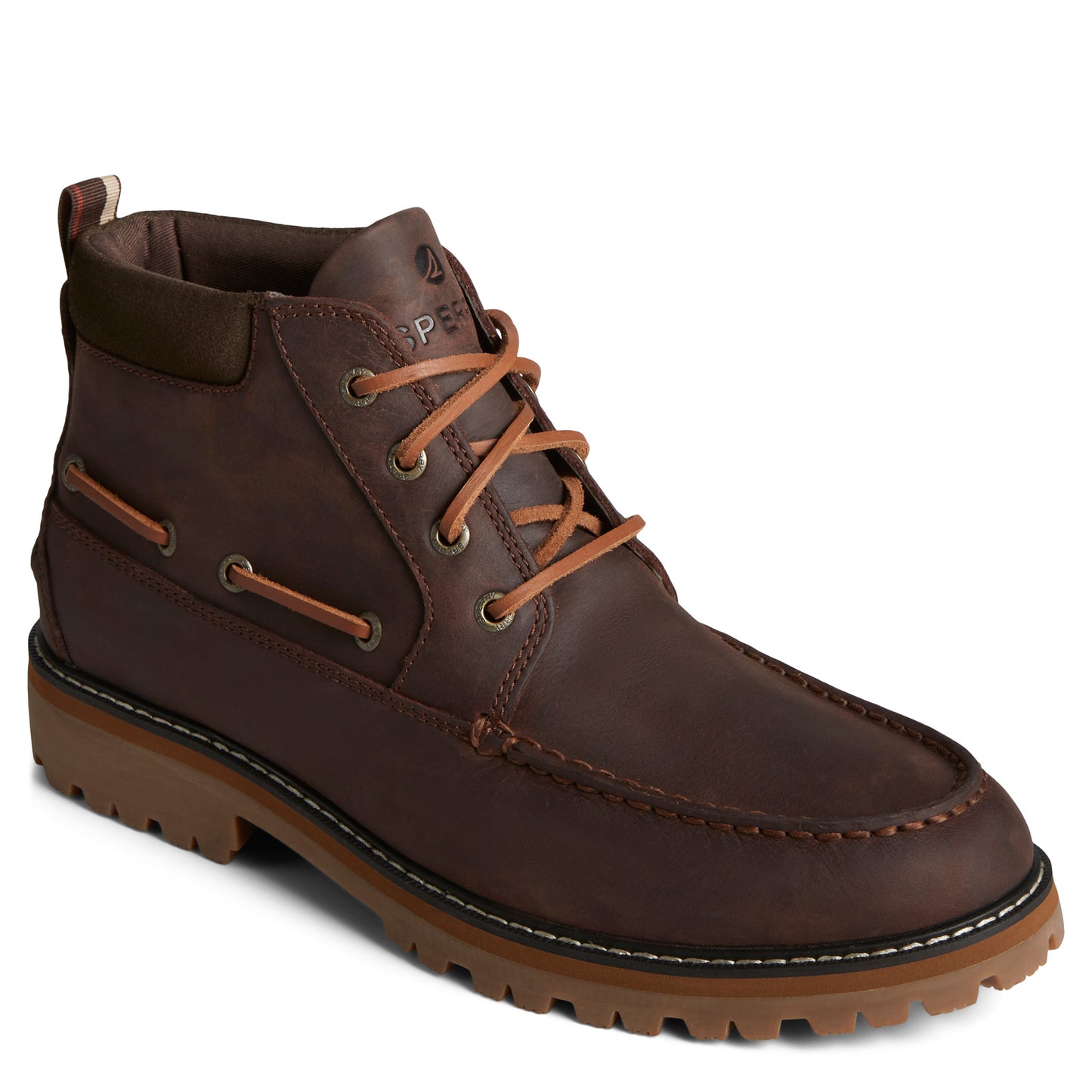 Peltz Shoes  Men's Sperry Authentic Lug Chukka Boot Brown STS25302