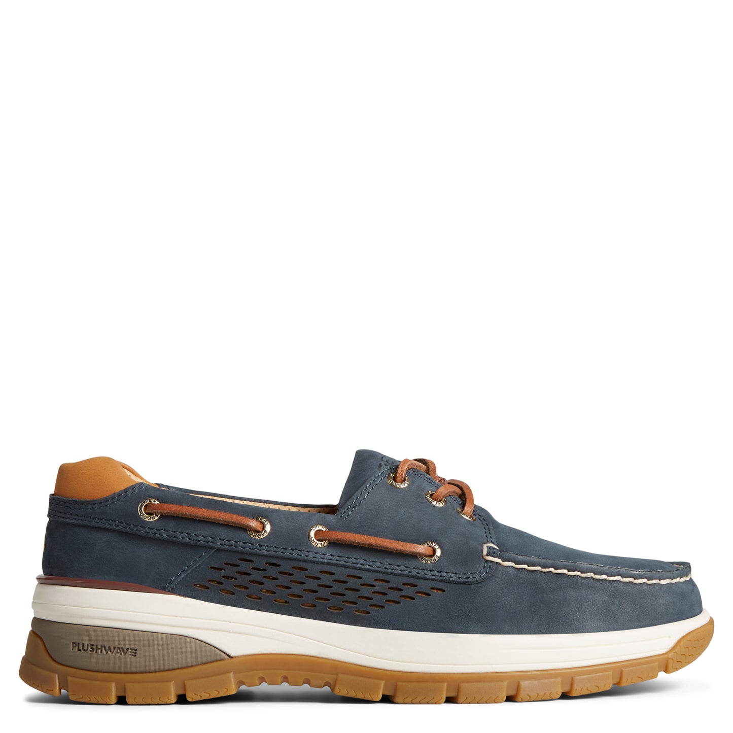 Peltz Shoes  Men's Sperry Gold Cup Billfish Plushwave Boat Shoe NAVY STS25362