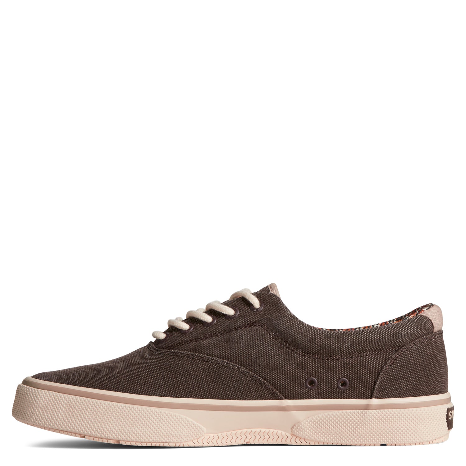 Peltz Shoes  Men's Sperry Halyard SeaCycled CVO Sneaker Java STS25390