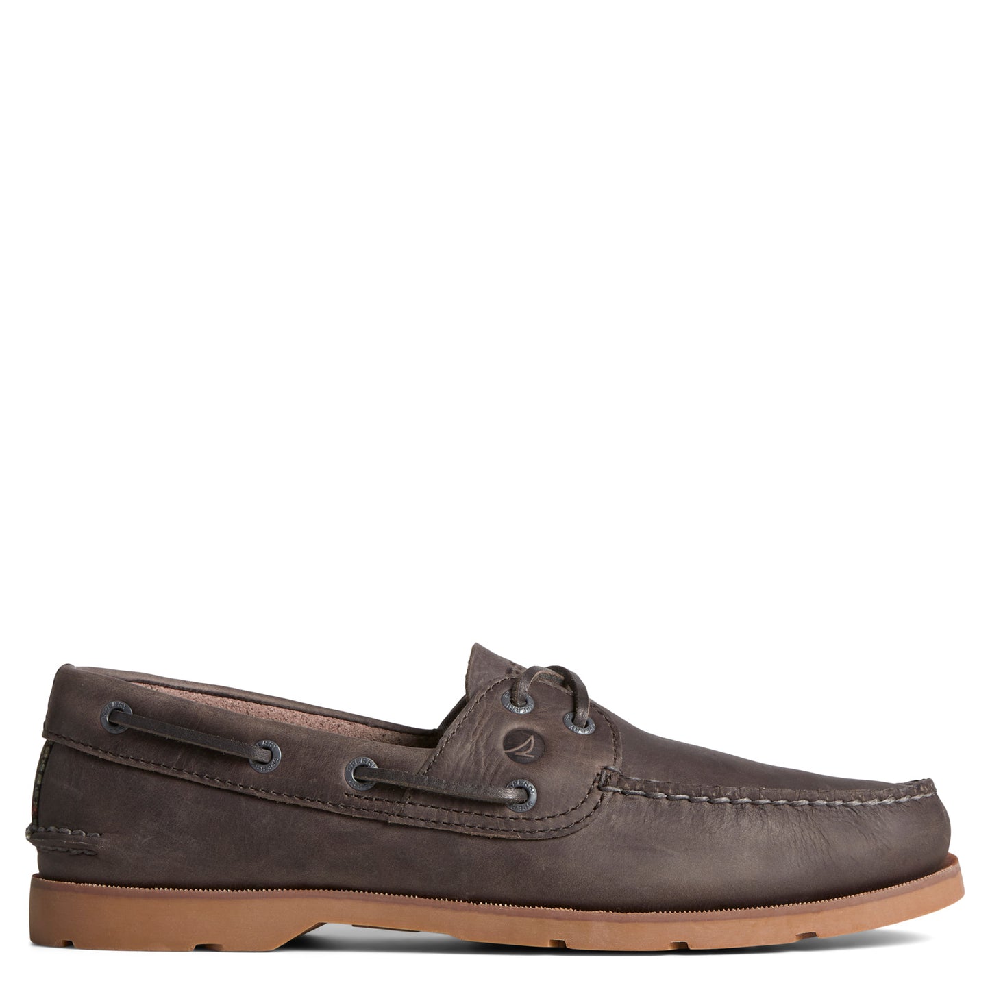 Peltz Shoes  Men's Sperry Leeward Boat Shoe Houndstooth Blue STS25399