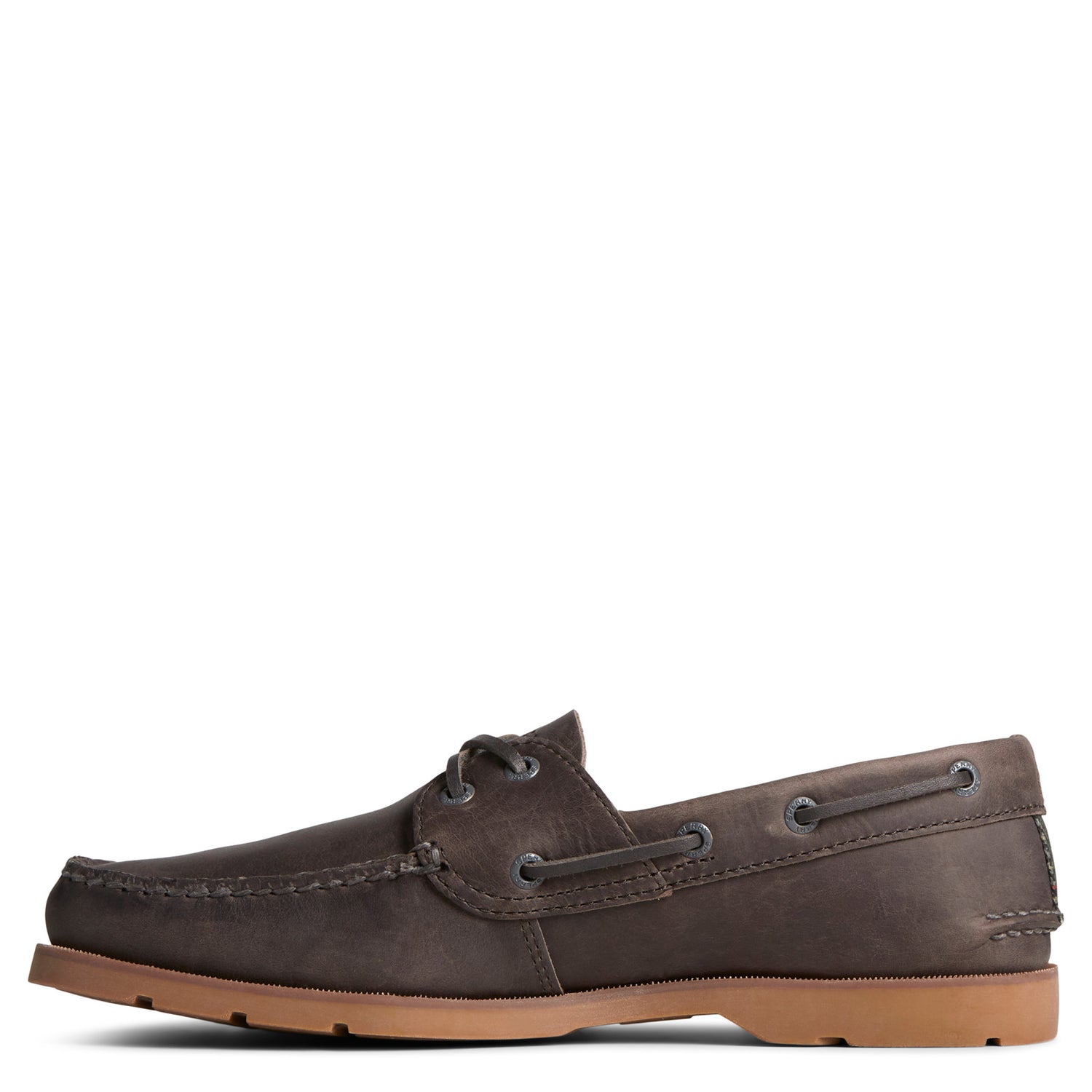 Peltz Shoes  Men's Sperry Leeward Boat Shoe Houndstooth Blue STS25399