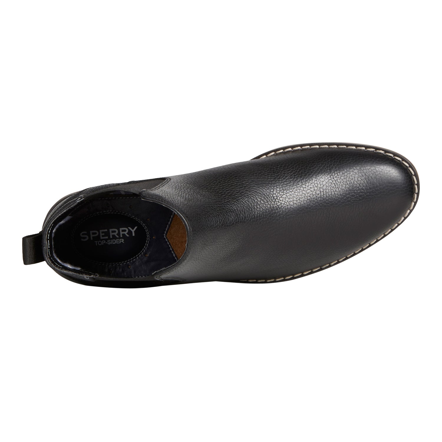 Peltz Shoes  Men's Sperry Newman Chelsea Boot Black STS25405