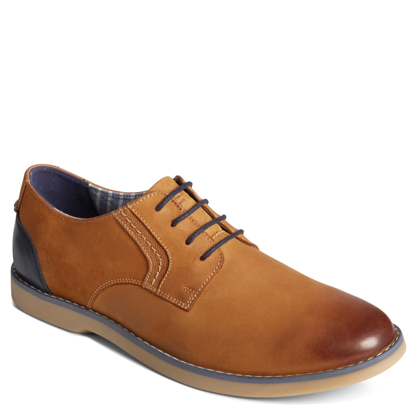 Peltz Shoes  Men's Sperry Newman Oxford Tan Blue STS25408