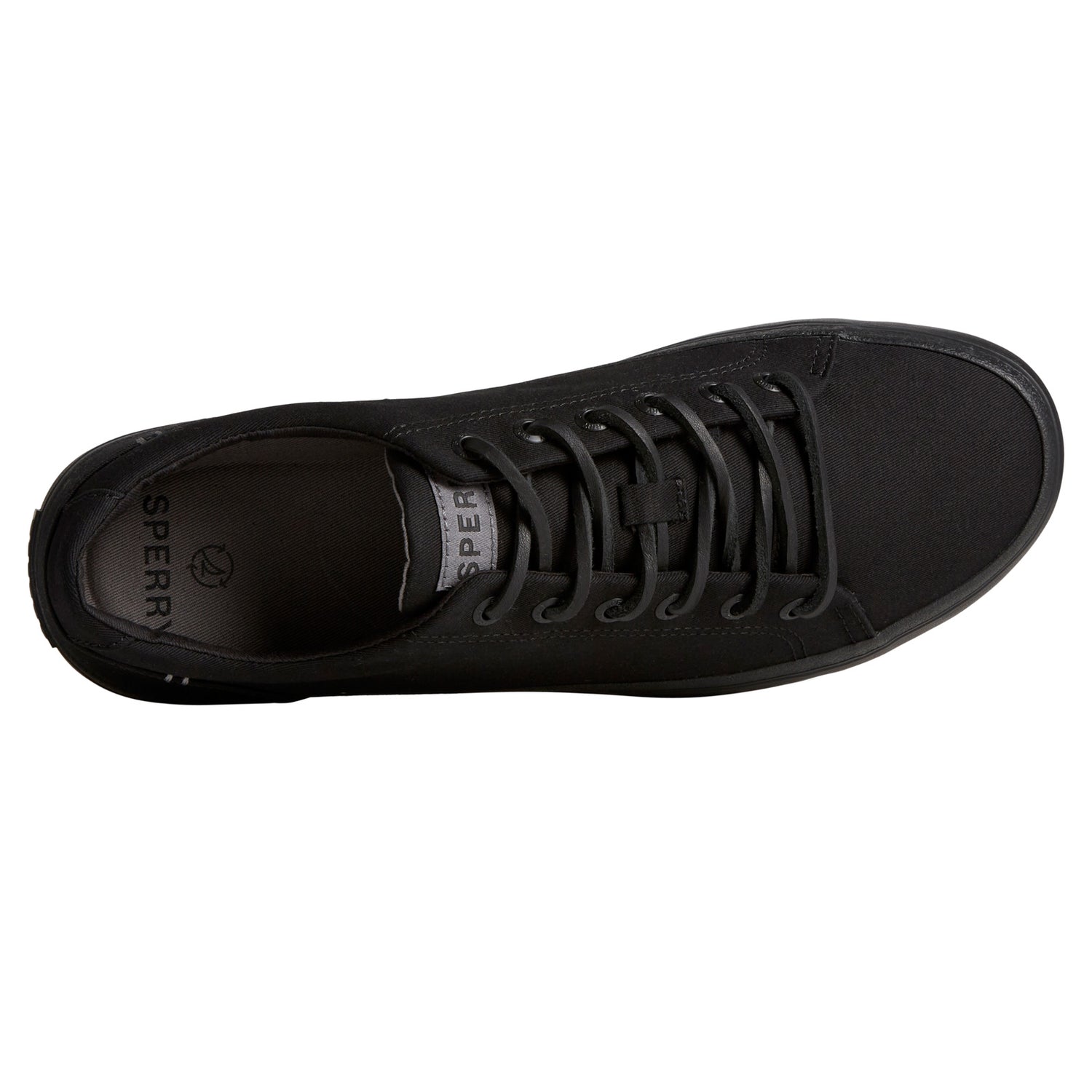 Peltz Shoes  Men's Sperry Striper II LTT SeaCycled Sneaker BLACK STS25431