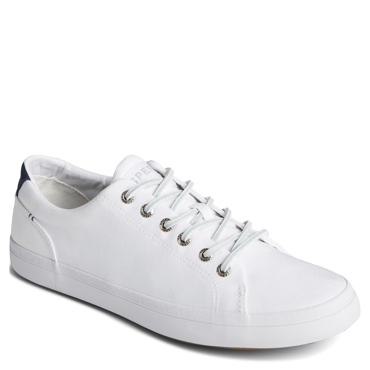 Peltz Shoes  Men's Sperry Striper II LTT SeaCycled Sneaker WHITE STS25436
