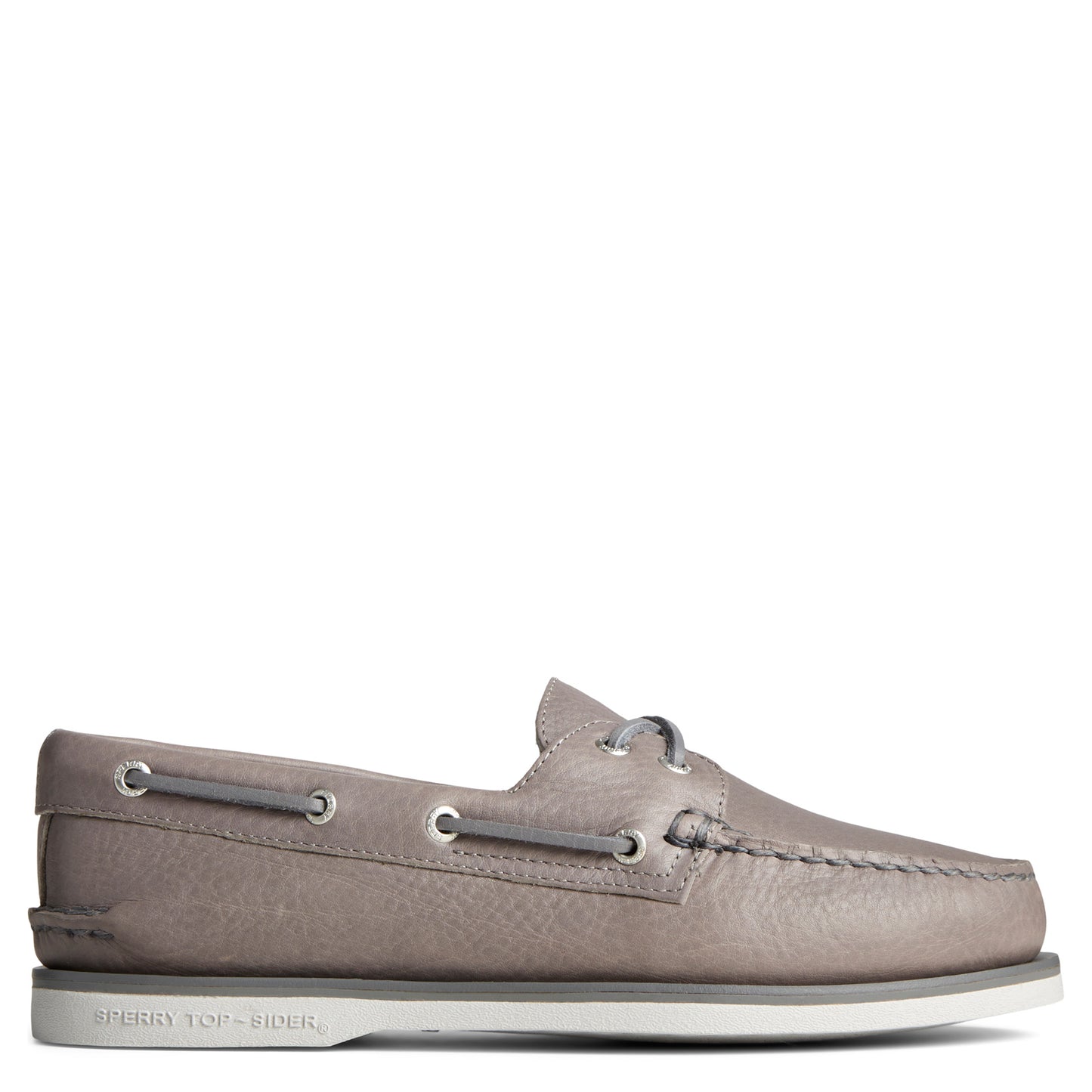 Peltz Shoes  Men's Sperry Gold Cup Authentic Original Boat Shoe Grey Tumbled STS25503